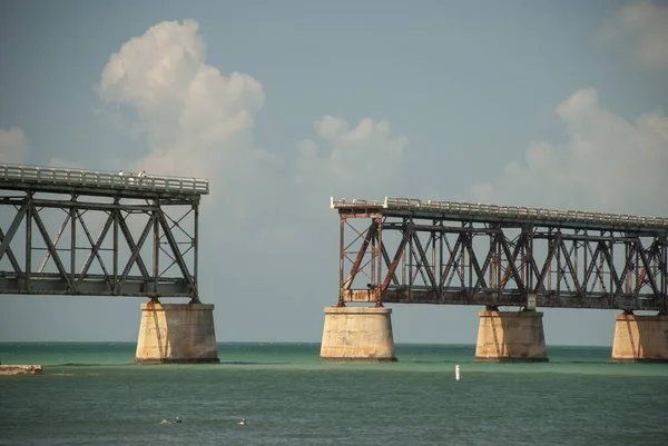 Plano Panorámico Del Puente Bahia Honda Key Big Estados Unidos —  Fotos de Stock