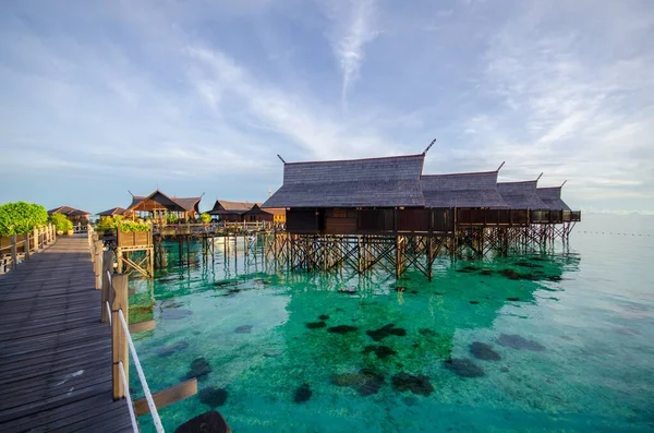 Beautiful View Kapalai Resort Borneo Malaysia Perfect Wallpaper — Stock Photo, Image