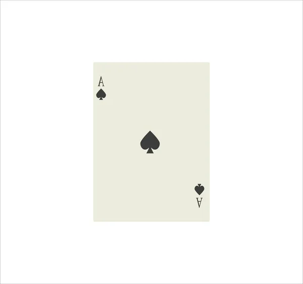 An illustration of Ace of spades playing card isolated on a white background