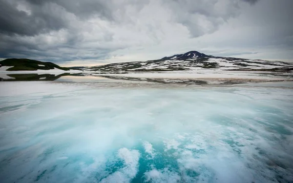 Niesamowite Zdjęcie Błękitnej Laguny Islandii — Zdjęcie stockowe