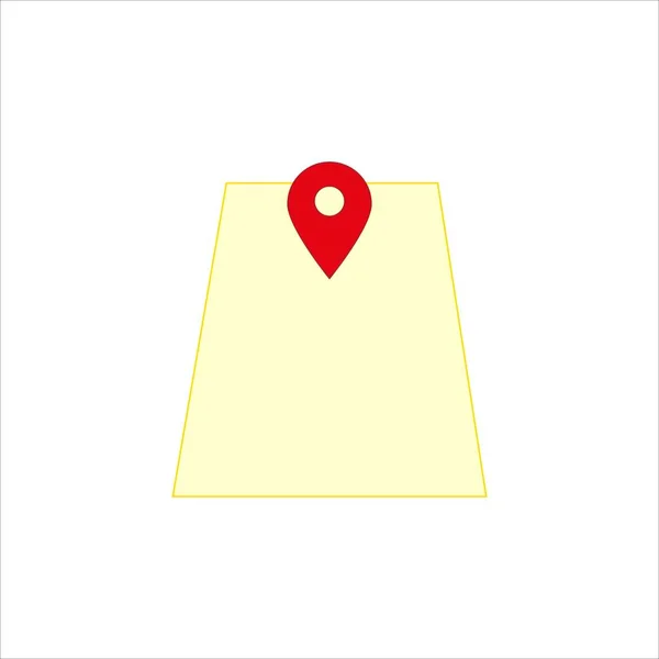 Ілюстрація Значка Розташування Знака Карти Ізольовано Білому Тлі — стокове фото