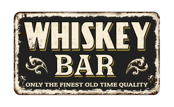 Εικονογράφηση Πινακίδας Κείμενο Whiskey Bar Λευκό Φόντο — Φωτογραφία Αρχείου