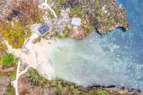 Een Luchtfoto Van Het Nusa Dua Strand Bali Indonesië — Stockfoto