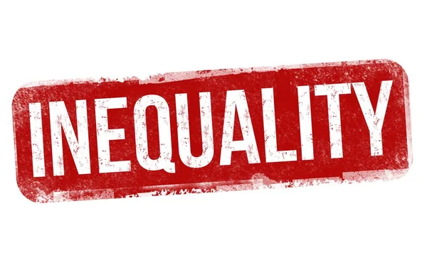 Closeup Shot Inequality Sign Stamp White Background — Stock Photo, Image