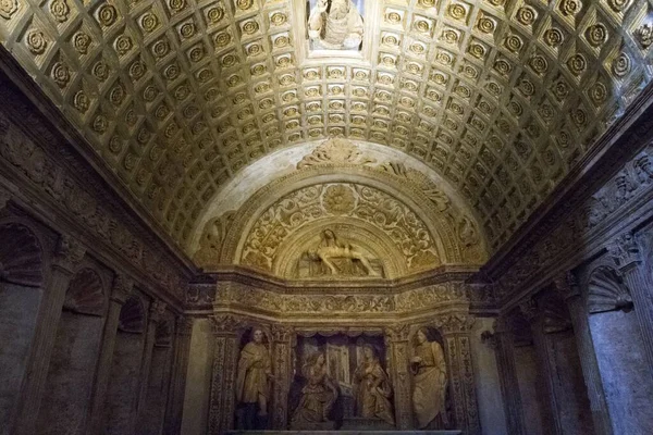 Une Chapelle Annonce Intérieur Cathédrale Matera Italie Sud — Photo