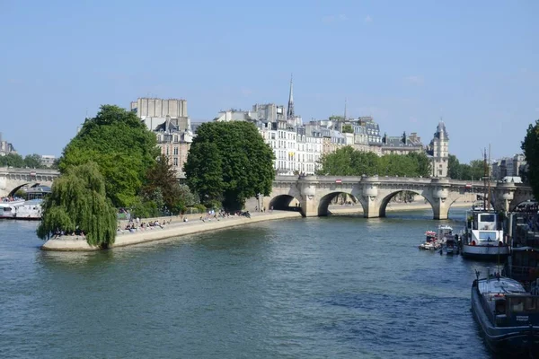 Paris France Mayıs 2018 Paris Teki Seine Nehri Yakınlarındaki Binalar — Stok fotoğraf