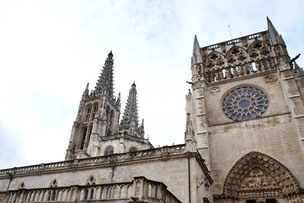 Vue Angle Bas Cathédrale Burgos Espagne — Photo