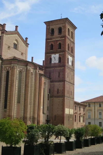 Vedere Fascinantă Catedralei Asti Din Provincia Asti Italia — Fotografie, imagine de stoc