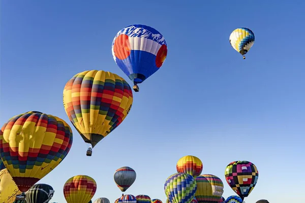 Albuquerque Vereinigte Staaten Oktober 2019 Eine Reihe Von Luftballons Steigt — Stockfoto