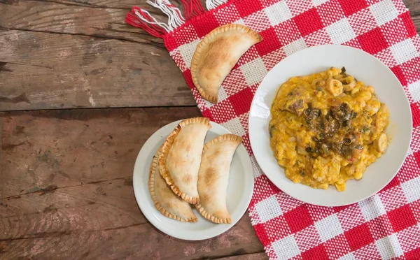 Lokale Gerichte Und Empanadas Traditionelle Argentinische Speisen Die Häufig Nationalen — Stockfoto