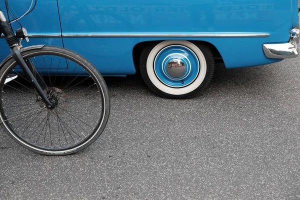 Блакитний Німецький Бестселер Малих Автомобілів 1950 1960 Років Серед Золотих — стокове фото