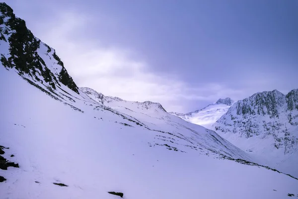 Una Toma Aérea Del Nevado Valle Otztal Austria — Foto de Stock