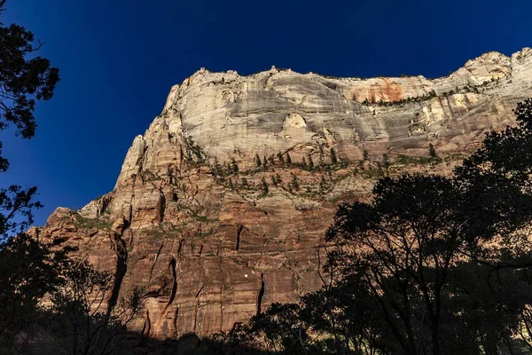 Uma Paisagem Das Montanhas Rochosas Zion National Park Springdale Nos — Fotografia de Stock