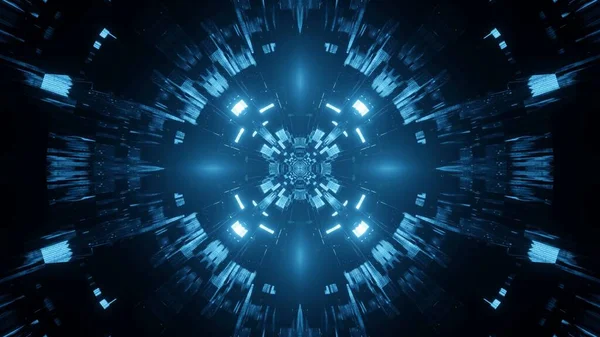 Тривимірне Відображення Тривимірного Кругового Фону Яскраво Блакитних Кольорах — стокове фото