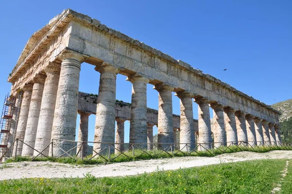 Parque Arqueológico Segesta Itália Sob Céu Limpo — Fotografia de Stock