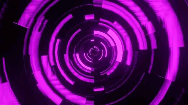 Трехмерный Рендеринг Круглого Фона Черном Фиолетовом Цветах — стоковое фото