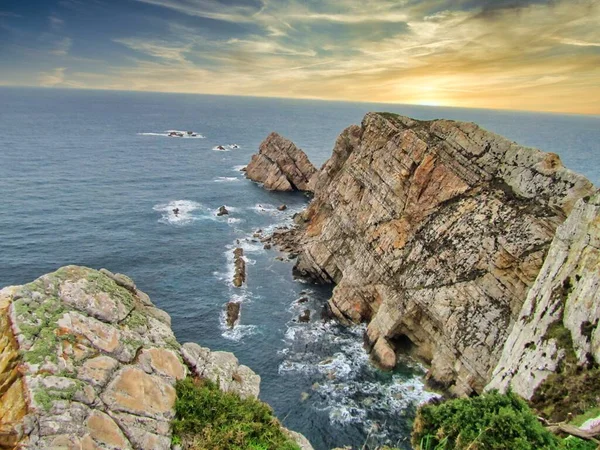 Strand Van San Lorenzo Gijon Stad Asturië Spanje — Stockfoto