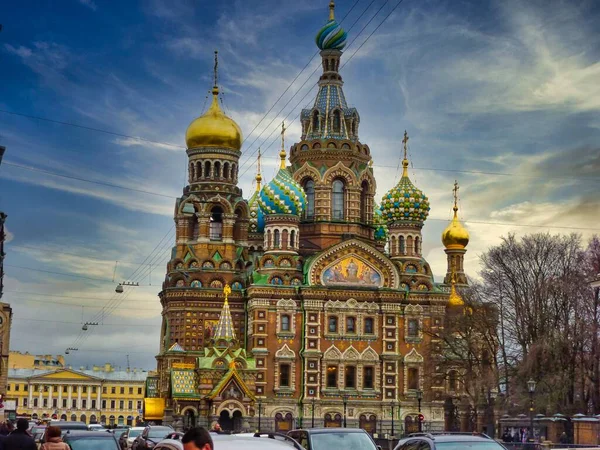 Russie Ancienne Église Orthodoxe Russe Saint Pétersbourg — Photo