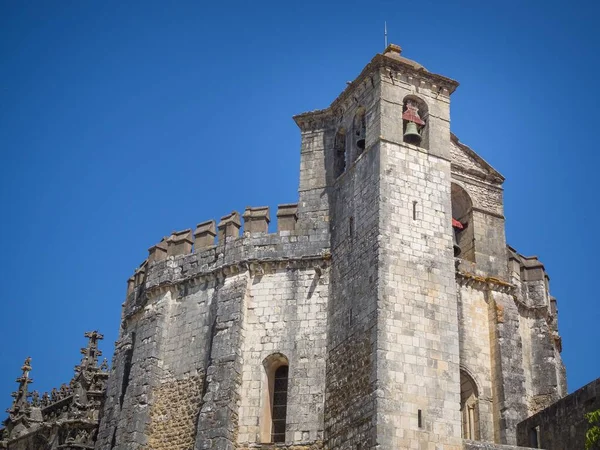 Tiro Ângulo Baixo Mosteiro Ordem Cristo Tomar Portugal — Fotografia de Stock