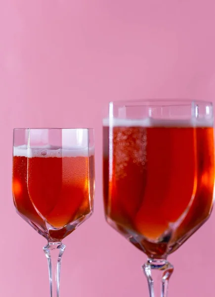 Rose Brut Ipa Bière Dans Verre — Photo