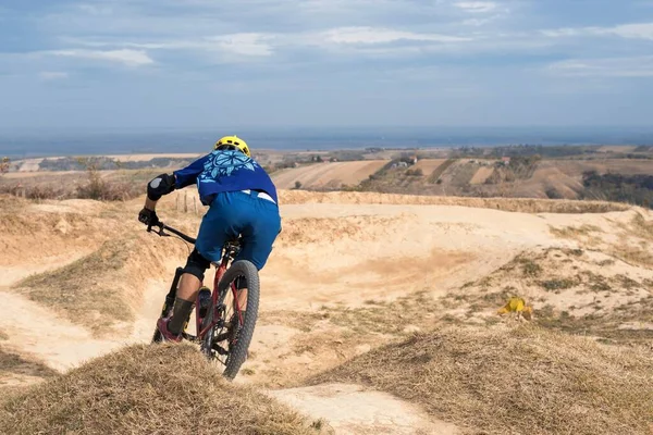 Hegyi Kerékpározás Extreme Sport Koncepció — Stock Fotó