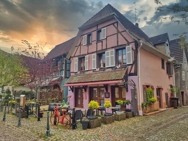 Αλσατία Πολύχρωμα Παραδοσιακά Σπίτια Στο Colmar Γαλλία Ευρώπη — Φωτογραφία Αρχείου