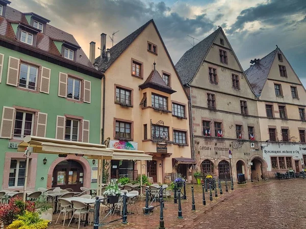 Elzas Kleurrijke Traditionele Huizen Het Prachtige Dorp Colmar Frankrijk Europa — Stockfoto