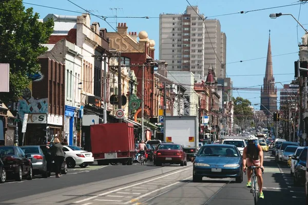 Melbourne Australia Dec 2012 Look Brunswick Street Fitzroy Most Trendy — 스톡 사진