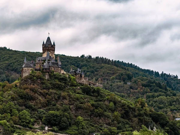 Pemandangan Yang Indah Dari Kastil Cochem Cochem Jerman — Stok Foto