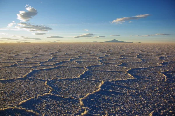 Tiro Fascinante Tirado Uyuni Salt Flat Bolívia — Fotografia de Stock