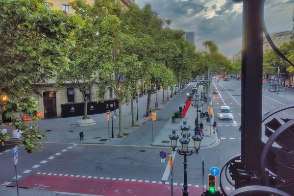 Βαρκελώνη Οδός Paseo Gracia Και Pedrera Καταλονία Ισπανία — Φωτογραφία Αρχείου