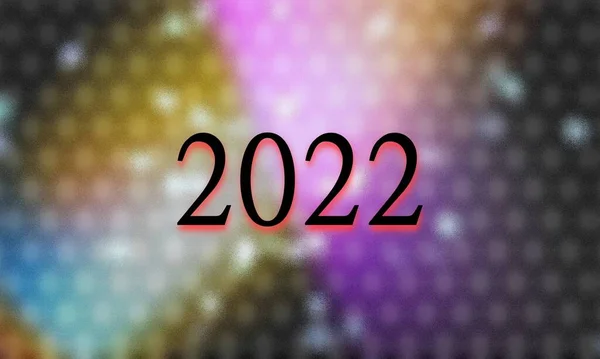 Fondo Colorido Abstracto Números Negros Que Forman 2022 —  Fotos de Stock