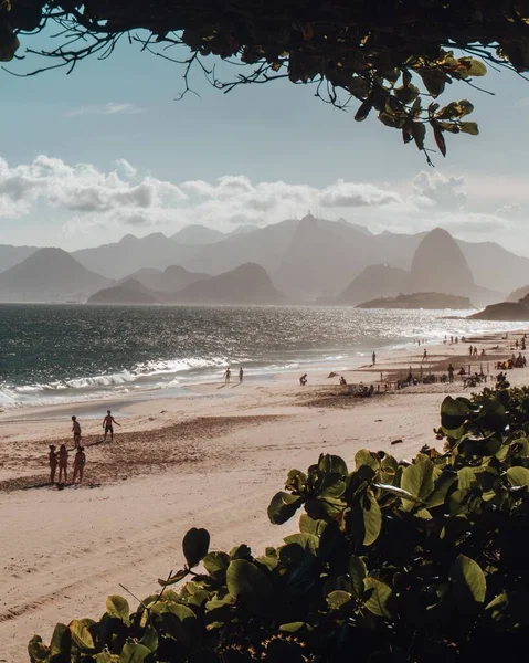Рио Жанейро Бразиль Июля 2020 Красивый Вертикальный Пейзаж Пляжа Рио — стоковое фото