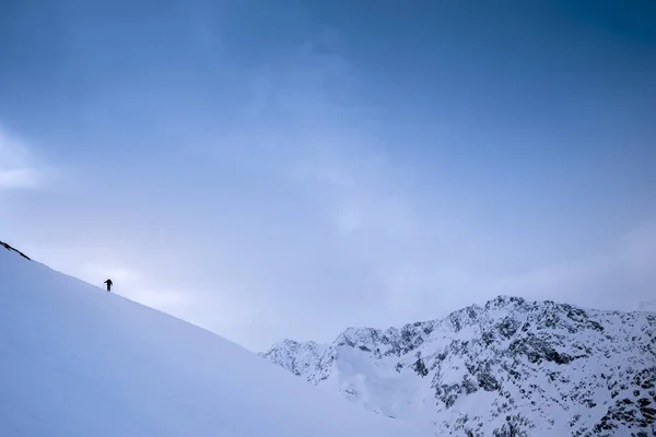 Аэросъемка Снежной Долины Отцталь Австрии — стоковое фото
