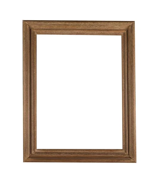 Wooden Vintage Frame Painting Picture Isolated White Background — Stock Photo, Image