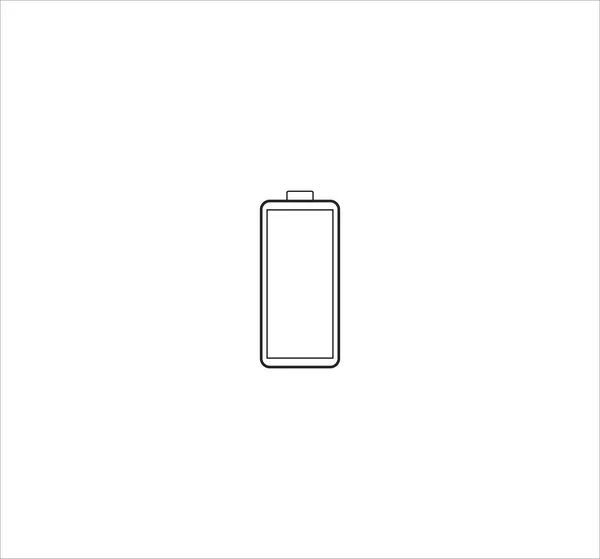 Eine Abbildung Des Akkuschildes Für Mobiltelefone Zeigt Keine Ladung Isoliert — Stockfoto