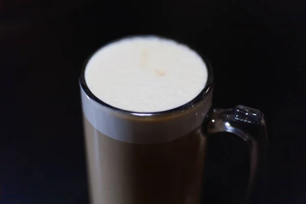 Detta Bryggd Fransk Presskaffe Krämen Skummar Kaffet Lätt Smaksatt Detta — Stockfoto