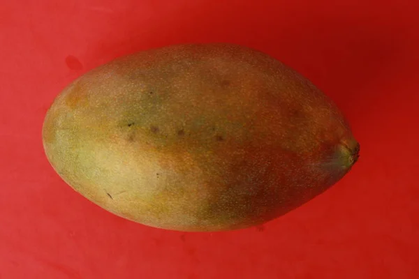 Top View Mango Red Background — Stock Photo, Image