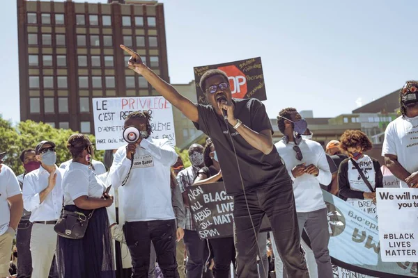 Montral Canadá Junio 2020 Las Vidas Los Negros Montreal Importan — Foto de Stock