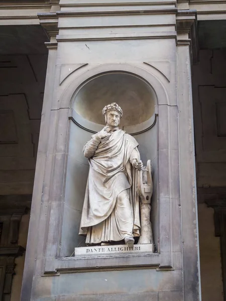 Blorence Italien Jul 2019 Staty Dante Allighieri Innergården Till Uffizierna — Stockfoto