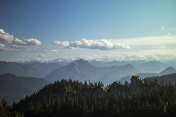 Ein Atemberaubender Blick Auf Die Schöne Landschaft Der Kampenwand Deutschland — Stockfoto