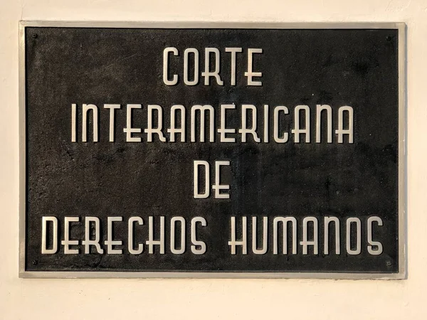 Firma Corte Interamericana Derechos Humanos San José Costa Rica — Foto de Stock