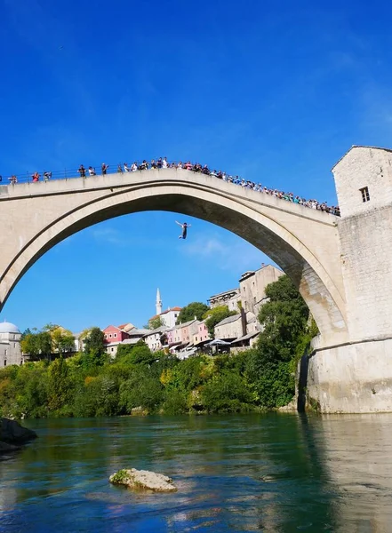 Mostar Montenegro Fevereiro 2019 Setembro 2019 Mostar Bósnia Herzegovina Homem — Fotografia de Stock