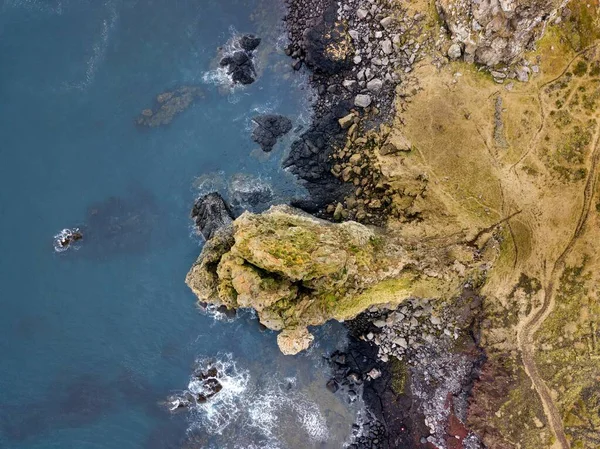 Панорамный Вид Воздушного Беспилотника Удивительный Ландшафт Вид Сверху Закате Морской — стоковое фото