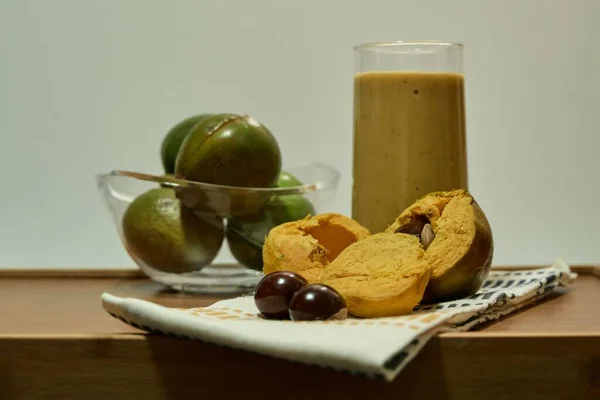 Jugo Lucuma Fruta Peruana Nutitiva — Φωτογραφία Αρχείου