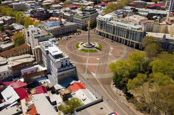 Tbilisi Georgia Abr 2020 Tiflis Permaneció Inusualmente Tranquila Abril Mayo — Foto de Stock