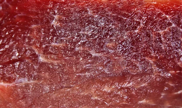 Nahaufnahme Der Textur Eines Durchtrennten Roten Muskels — Stockfoto