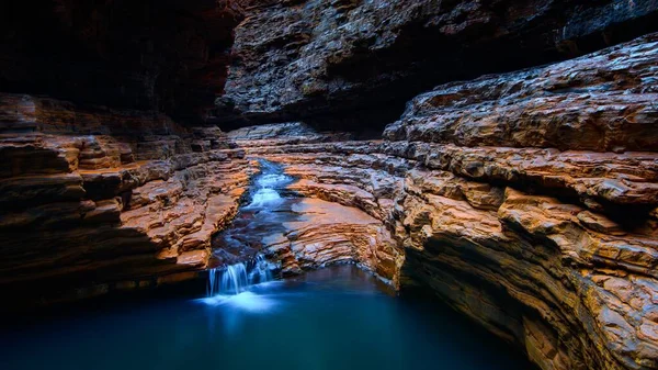 Uma Bela Foto Parque Nacional Karijini Desfiladeiros Pilbra Austrália — Fotografia de Stock