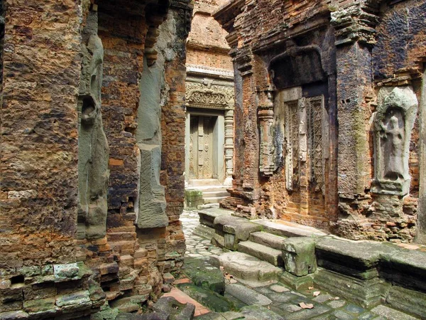 Hermoso Plano Las Ruinas Del Templo Budista Preah Angkor Camboya — Foto de Stock