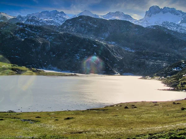 Asturie Jezera Covadonga Národním Parku Picos Europa Španělsko — Stock fotografie